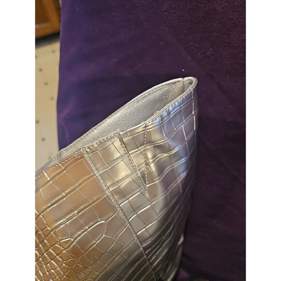 Modatope MT-B24 Womens Silver Pointed Toe Knee High Boots Size 7.5 - Picture 6 of 7